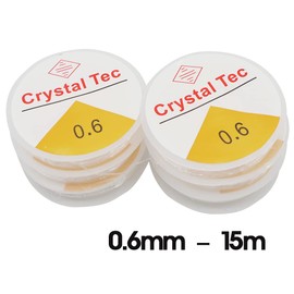 AWEELON 6 Rolls 0.6mm Crystal String for Beading Clear Elastic Cord for Jewelry Making