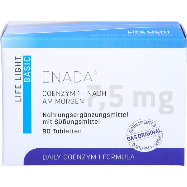 LIFE LIGHT ENADA Coenzym1-7,5mg (für die Energieproduktion und die Immunabwehr, 80 Tabl.)