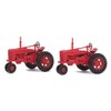 Walthers SceneMaster HO Scale 2-Pack Red Farm Tractor - Assembled