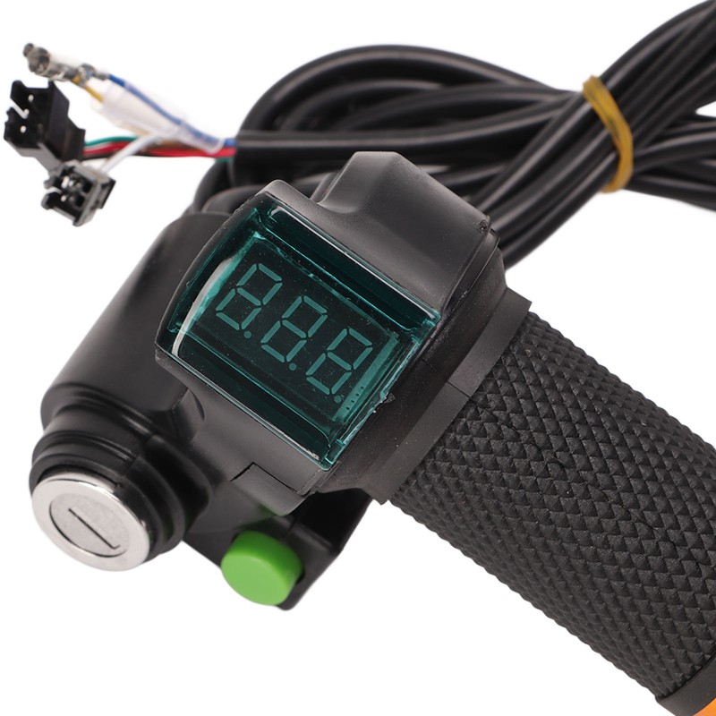 One Pair Electric Bike Throttle Handlebar with Red Screen Lock