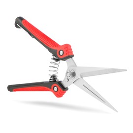 BELIJA Gardening Scissors Hand Pruner Pruning Shear with Straight Stainless Steel Blades, Flower Cutter Garden Clippers, 8.1 Inch (Red)