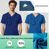 DEEYOTA Medical Scrubs for Men，Scrubs for Men Set,Highly Elastic and