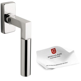 Beschläge Hamburg: Gro Prime DK 20-44ZAMAK MPN PVD Window Handles/Window Handle in Accordance with Meyer & Gropius - Rotation/Tilt Window Fitting with 45° Grid - Window Set, Polished Nickel PVD Coated