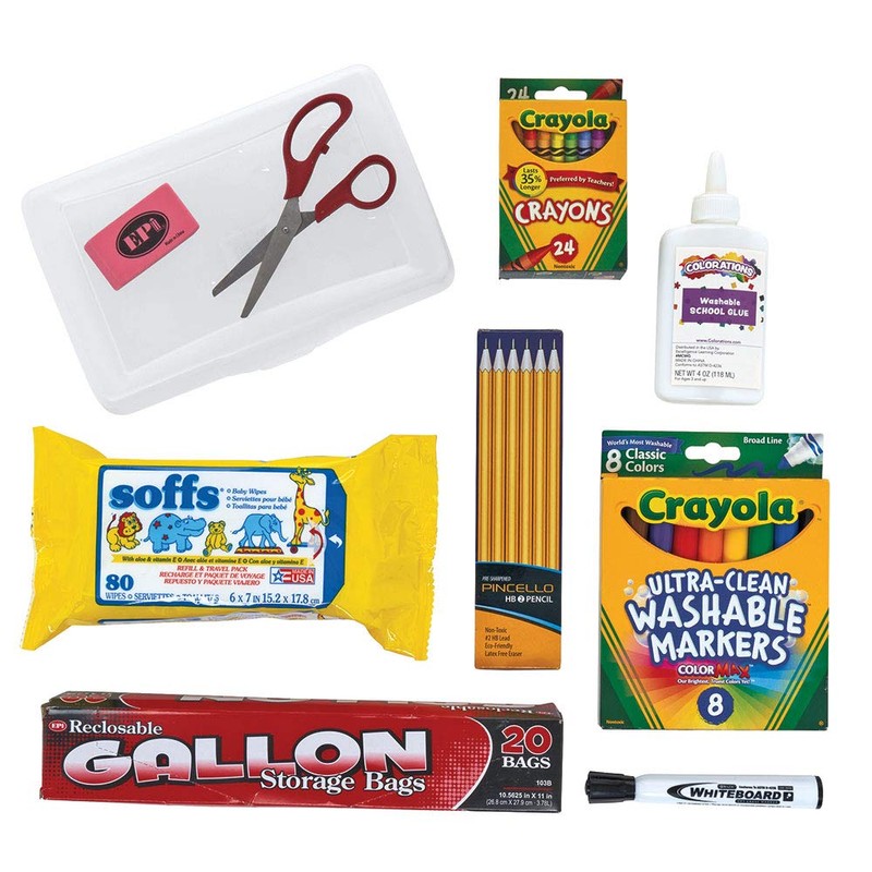 Essential School Supply Kit for Kindergarten and First Grade Students