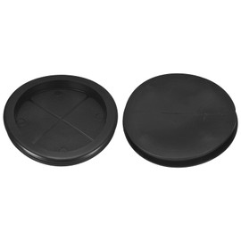 sourcing map 2Pcs Rubber Grommets 3-4/8" (90mm) Drill Hole, 3-1/4" (81mm) ID Single Sided Hole Plugs Ring Gasket for Firewall Cable Wire Protecting, Black