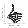 Thumbs Up Skeleton Rubber Stamp, 3/5 Inch Small Mini Stamp