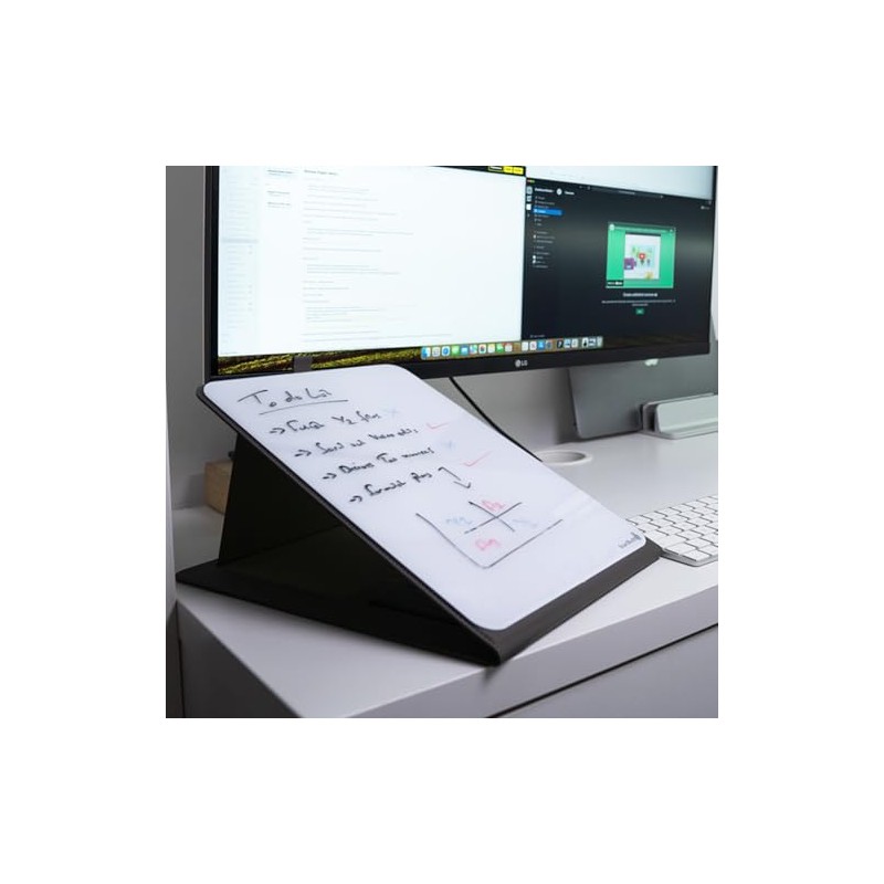 DeskBoard Buddy Portable (Gray - White Glass)