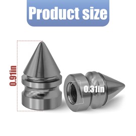 AICEL Car Tire Valve Caps, 12PCS Aluminum Alloy Spiked Vehicle Wheel Air Stem Covers, Dustrpoof Automotive Tyre Pressure Decoration Accessories, Universal for Bikes Truck Motorcycles(Gray)