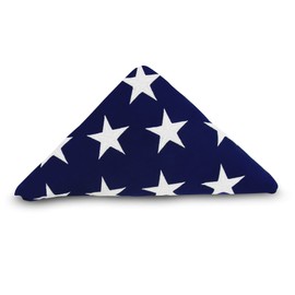 Anley Memorial American National Flag 3x5 Foot Heavy Duty Cotton For Veteran - Embroidered Stars and Sewn Stripes - The US National Burial Casket Flags with Brass Grommets 3 X 5 Ft (Flag not Pre-Folded)
