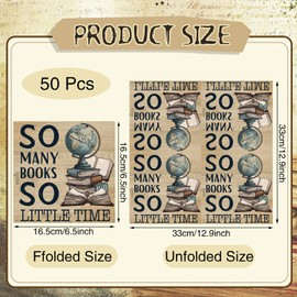 Crtiin 50 Pcs Retro Book Club Vintage Beverage Napkins Decorations Book Lovers Gifts 3 Ply Disposable Beverage Luncheon Paper Napkins for Reading Themed Party Supplies