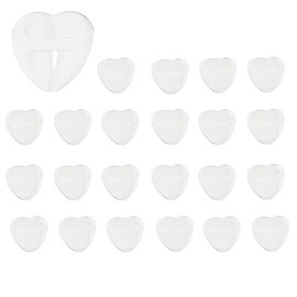 20 Pcs Badge Protector Cover Set|55x60mm Size Fits Heart Badge | PVC Material Prevents Dirt and Damage|Transparent to Enhance Badge Pattern|Widely Apply to Anime Goods and DIY Projects