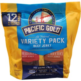 Pacific Gold Beef Jerky Original & Teriyaki, 12 Count