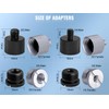 Fansjoy 8 Pack Mic Stand Adapter, Microphone Stand Thread Adapter,