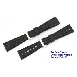 CorfaM® Genuine CorfaM® Straps Bands for Vintage & Reissue Omega Watches & Chronographs. - OMEGA, 20 mm, Style 2, 16mm, Vintage Tropics