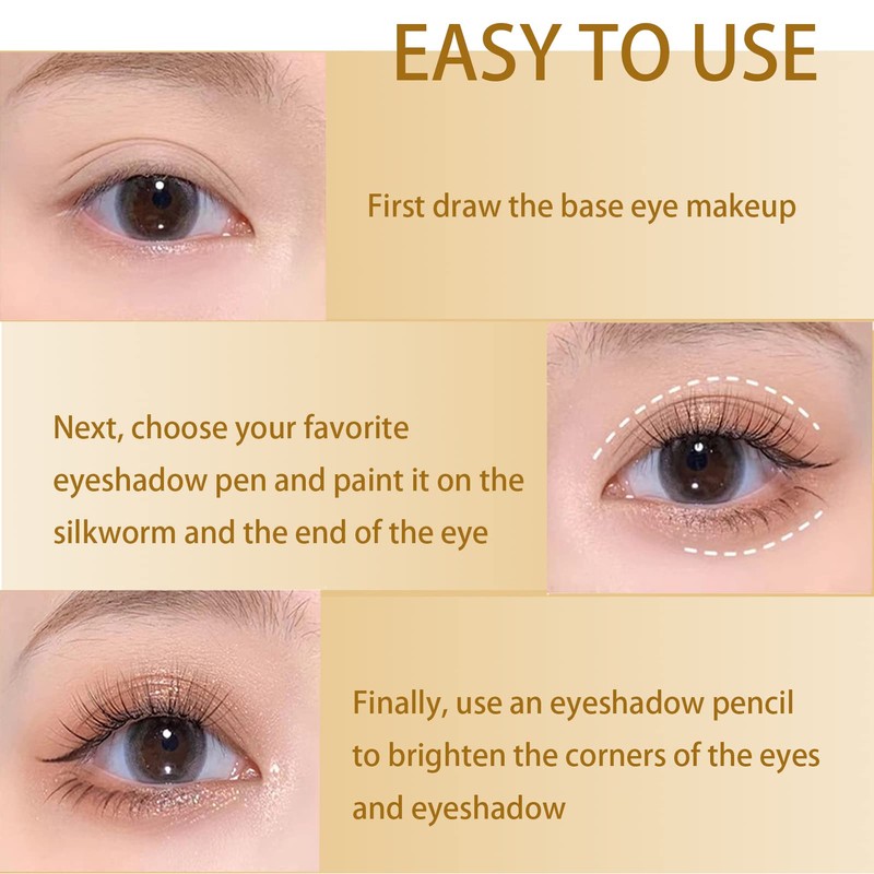 Eyeshadow Stick Set, 3 Colours Eyeshadow Pen, Eyeshadow Stick Glitter,