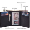 Genuine Leather Trifold Wallets for Men Travel Slim Front Pocket