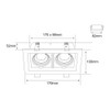Tecnolite Lámpara Downlight Empotrable Dirigible, Potencia Máx. 120 W, 2