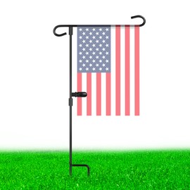 Nirohee Garden Flag Stand,12x18 Garden Flag Holder Pole,Premium Metal Powder-Coated Flagpole with Anti-Wind Clip,Yard Flag Holder for Outside Outdoor Decor Decorations,Flagpole without Flags