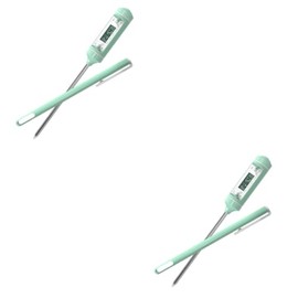 Zerodeko 2 Piezas termometro de agua pantalla led meat thermometer con cubierta termómetro sonda de electrones bebé                                   