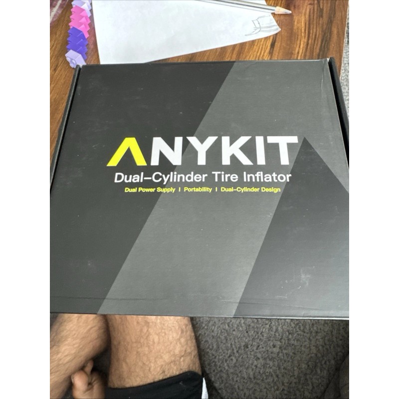 Anykit Tire Inflator Portable Air Compressor 150PSI 4X Fast (Dual