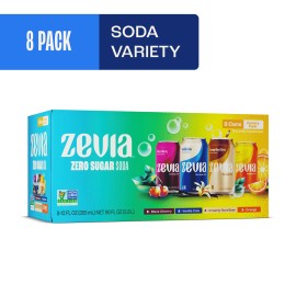 Unbranded 8 Pack Cans, 12 fl oz,Zevia Zero Sugar, 0 Calorie Variety Soda