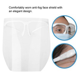 MUNEFE Transparent Face Mask, Dental Protective Face Mask, Removable Face Mask, Suitable for Various Dental Procedures(white)
