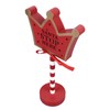 Christmas Stop Here Decor Metal Solid Wood LED Delicate Santa