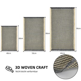 WONGS BEDDING Non-Slip Bath Mat, Bathroom Rug, Large Washable Bath Mat, Soft Waffle Bath Mat for Bathroom (80 x 50 cm)