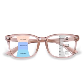 OPTOFENDY Progressive Multifocal Reading Glasses for Women Men, Anti Glare/Eyestrain Blue Light Blocking Computer Readers