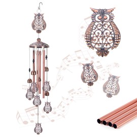 Owl Wind Chimes for Outside, Owl Gifts Wind Chimes for Outdoors/Indoors, Metal WindChimes Decor for Patio Garden Home Yard for Mother's Day Special, Idea, Birthday Surprise