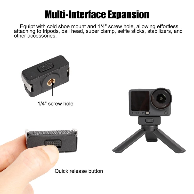 Cold Shoe Mount With Magnetic Quick Release for DJI Osmo