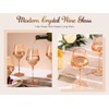 Colorsavant Peach Color Wine Glasses Set 6-16oz Blush Pink Wine