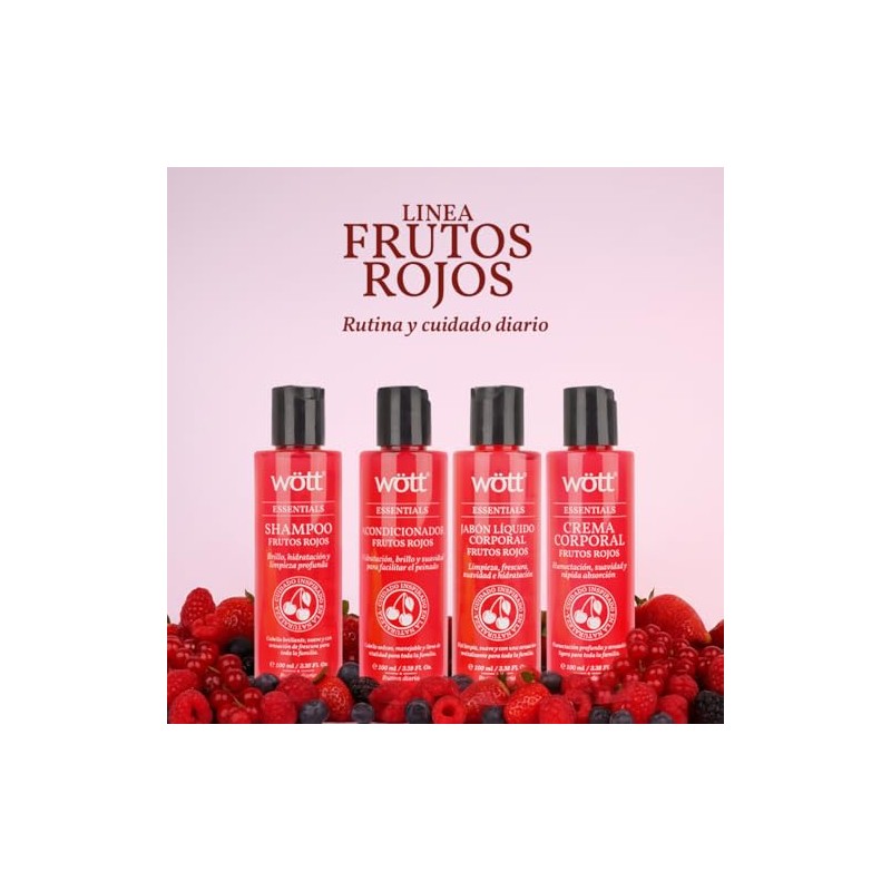 Crema Corporal Hidratante Wött Frutos Rojos 100ml