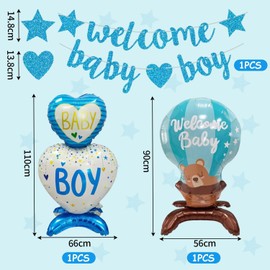 FFDHWU 2 Pieces Of Creative Balloons And 1 Set Of Banners, Party Scene Decoration, Interesting Photo Props, Baby Shower Decorations, Party Decorations