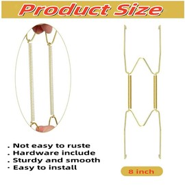 20Pcs Invisible Plate Hangers with Wall Hooks Assortment Kit, 8 Inch Stainless Steel Spring Style Wire Plate Hangers Wall Plate Hangers Dish Display Holders for Decorative Plates and Home Decor