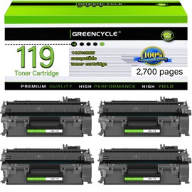 greencycle greencycle CRG119 Compatible Toner Cartridge Replacement for Canon 119 3479B001AA Black Toner for imageCLASS MF414dw MF416dw MF5950dw MF5960dn MF6180dw lbp6670dn LBP251dw LBP253dw Printer (4-Pack)