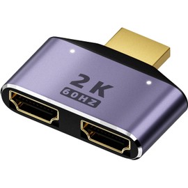 Risprsulen 1Pc Purple HDMI-Compatible Splitter 1 in 2 Out -2K HDMI-Compatible Splitter 1x2 Ports Powered 2K Full UltraHD 1920x1080 3D Support Accessories Satellite Equipment Splitters Electronics
