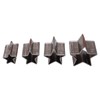 4 Pcs Leather Cutting Dies, Star Shape Alloy Steel Hollow