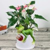 DAZZTIME Hanging Frogs, Flower Pot Hanging Frog Decoration, Green Frog