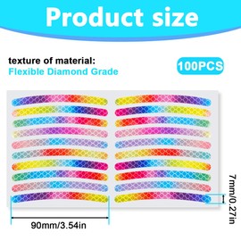 DLPRK Pack of 100 Bicycle Rims Stickers, Bicycle Reflector Sticker Set, Reflectors Bicycle Stickers with Various Colours, Luminous Stickers for Bicycle, Motorcycles, Pushchairs