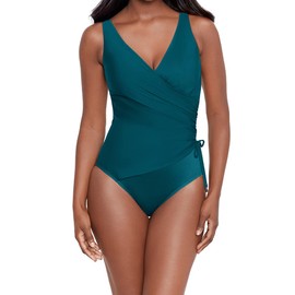 Miraclesuit Women's Swimwear Razzle Dazzle ECLAT Soft Cup Tummy Control One Piece Swimsuit, Nova, 16