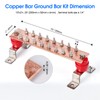 GOUNENGNAIL- 10" Copper Ground Bar Kit,900A Grounding Busbar Bar with