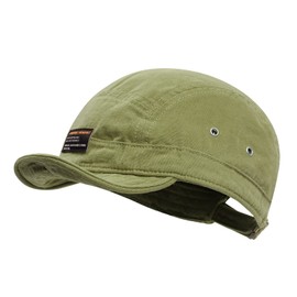 Croogo Men's Umpire Cap, Short Brim Cap, Soft, Breathable, Lightweight, Solid, Simple, Short Spit Cap, Running, Skateboarding, Fishing, Work, Outdoors, Spring, Summer, Autumn, G-DY09-Green, 55.0-60.0