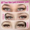 Yawamica Brown Lash Clusters Kit Fluffy Lash Extension Kit 10-16mm
