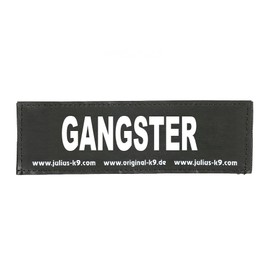 Interchangeable Patches, 1 pair, GANGSTER, Size: Small, Black