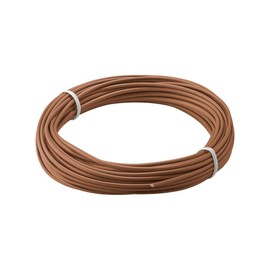 goobay 55040 Copper Stranded Insulated, 1 Core, Multi-Wire (18 x 0.1 mm), Single Core Copper Cable, Electrical Conductor in Model Making and Electrical Engineering, PVC Insulated, Brown, 10 m