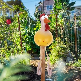 Ruiaqer Chicken Decoration Garden Ceramic, Ceramic Chicken Garden Decoration Chicken Garden Stake Ceramic Figure Garden Decoration for Outdoor Figures Chicken Decoration for Patios Balcony Backyard
