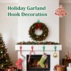Silicone Christmas Garland Hanger Decorations for Mantle Hooks 12 Pcs