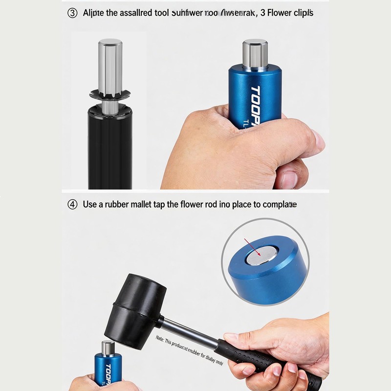 ZIOYANE 1Set Bicycle Fork Star Nut Tool, Adjustable Installation Setter