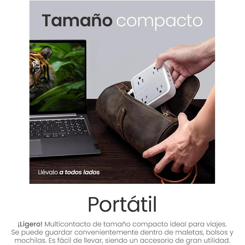 Regleta 7 en 1 con USB-C y USB-A – 4